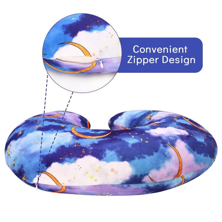 DILIMI Nursing Pillow Cover Stretchy Removable Cover for Breastfeeding Pillows, Ultra Soft Comfortable Slipcover for Baby Girl and Boy, Moon - Image 3